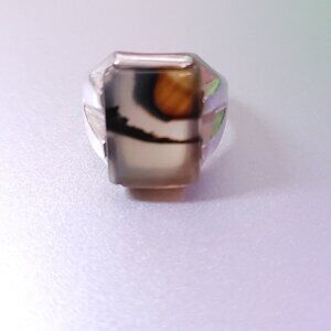 Antique Silver and Agete Ring